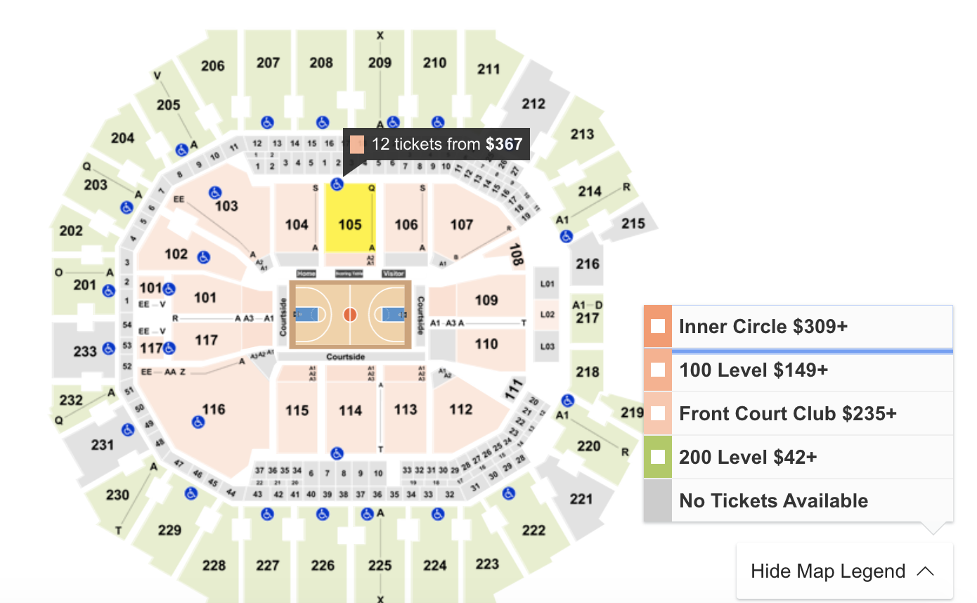 Charlotte Hornets Basketball Seating Chart | Two Birds Home